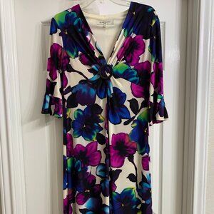 Evan Picone Women's Floral Stretchy Dress, Size 8